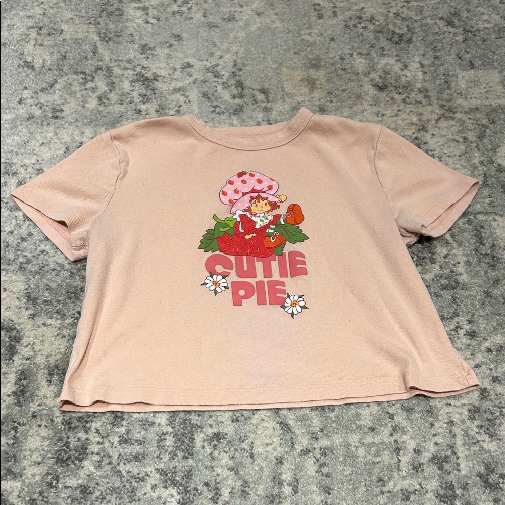 Strawberry Shortcake Light Pink 'Cutie Pie' Crop Top